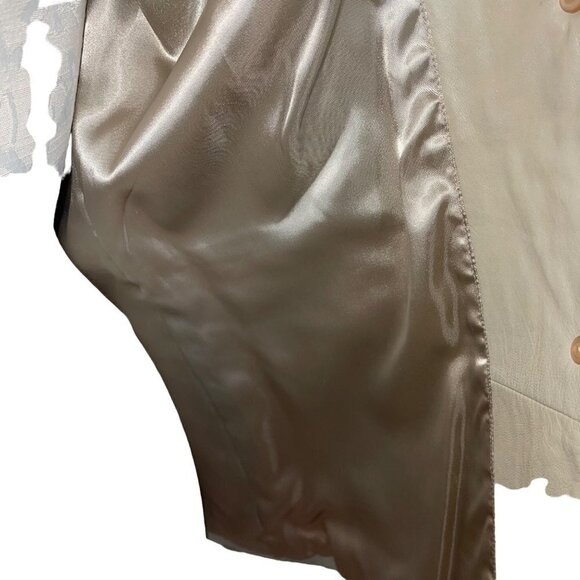 Classiques Entier Vintage Womens Blazer Jacket Size Small Beige Leather - Picture 7 of 10